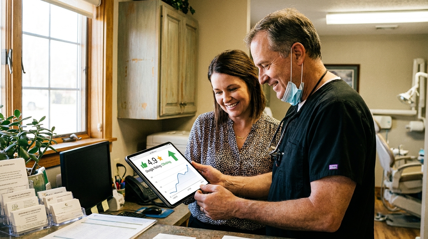 Why dental patients trust 4.9 over 4.6: the rating cliff that quietly decides bookings