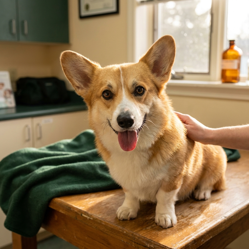 A friendly Welsh corgi