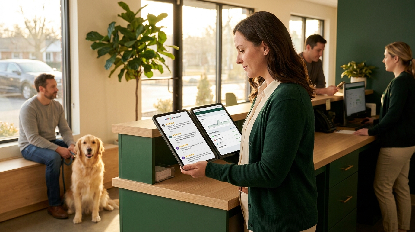 X18 vs Customer Radar for vet clinics: roughly 150× more public Google reviews